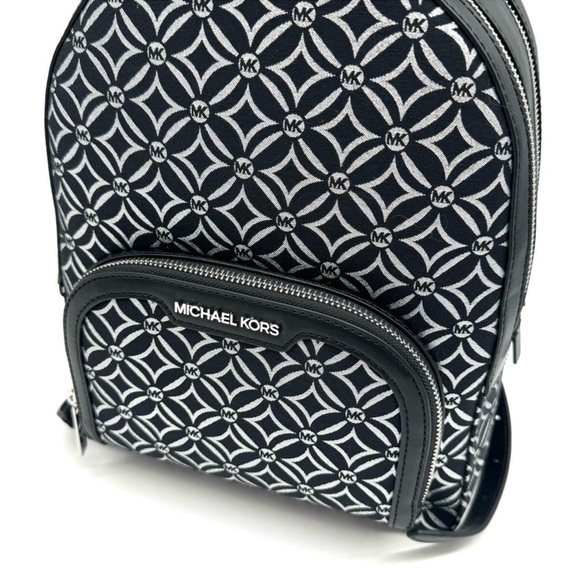 Michael Kors Medium Jaycee Backpack Black/Silver - Picture 10 of 13
